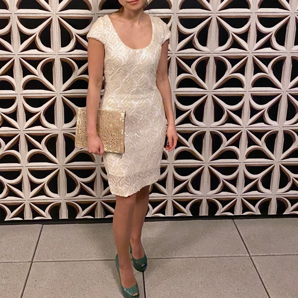 Dress the Population Sequin Stretch Body Con Dress